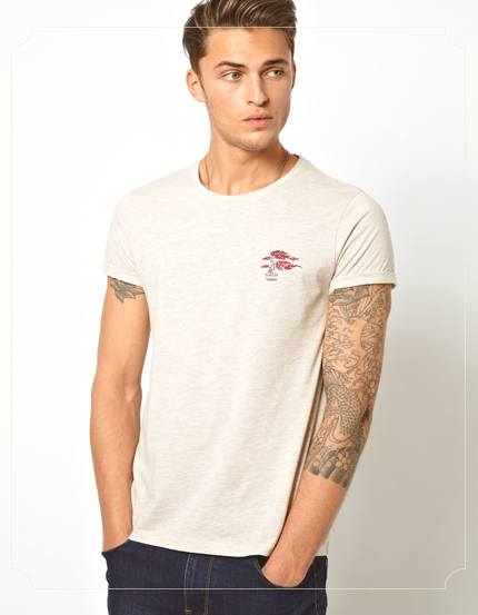 ASOS T-Shirt With Embroidered Chest Motif