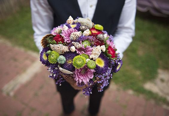 זר פרחים לחתונה