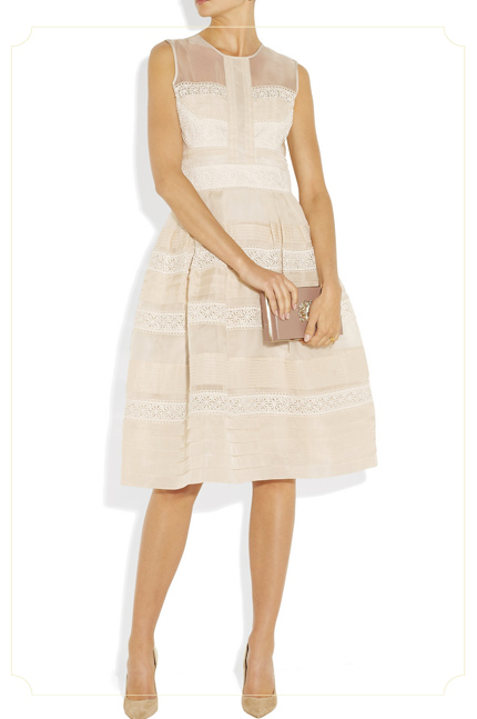 TEMPERLEY LONDON - Silk-organza and lace dress