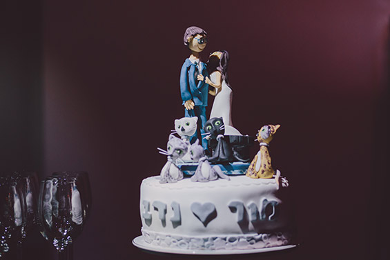 עוגת החתונה המהממת של מור ונדב