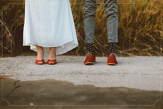 נעלי כלה וחתן בצבעים תואמים